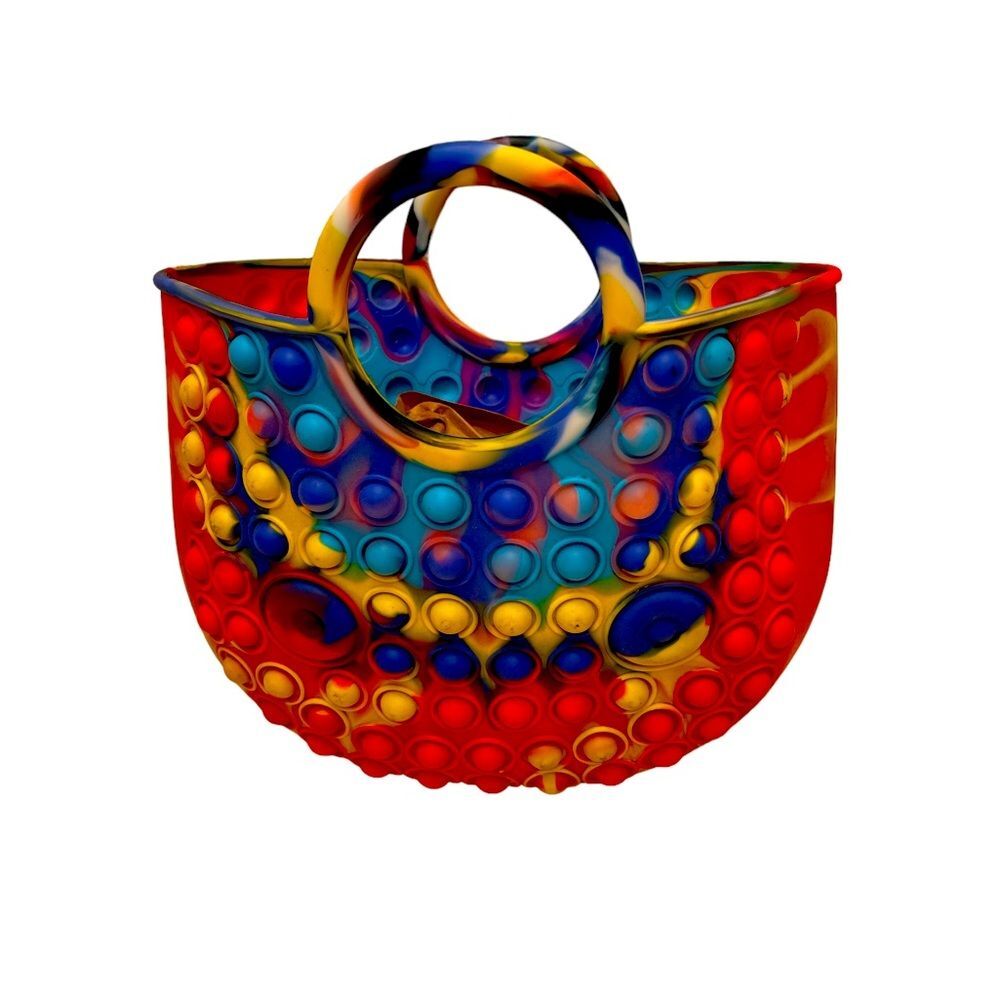 colorful  pop-push bubble fidget bag antistress pop it bag for kids or adults